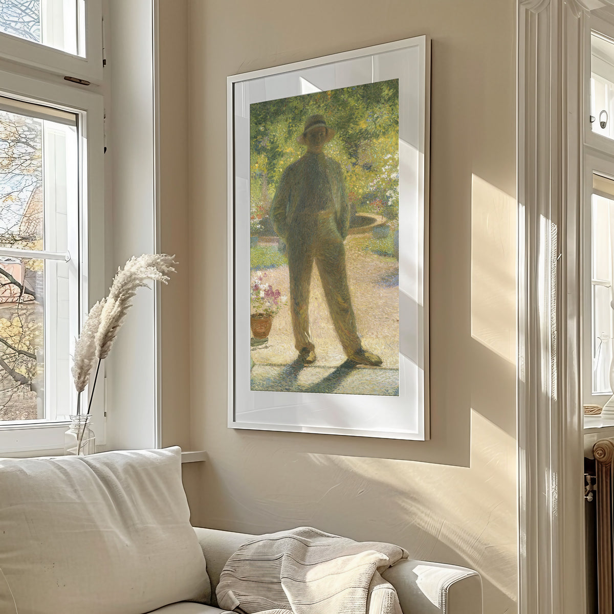 Jacques Martin-Ferrières à Marquayrol by Henri Martin — framed in a sunlit living room above a sofa