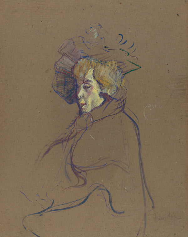 Henri de Toulouse-Lautrec — Jane Avril (Profile in a Plumed Hat) | Fine Art Print