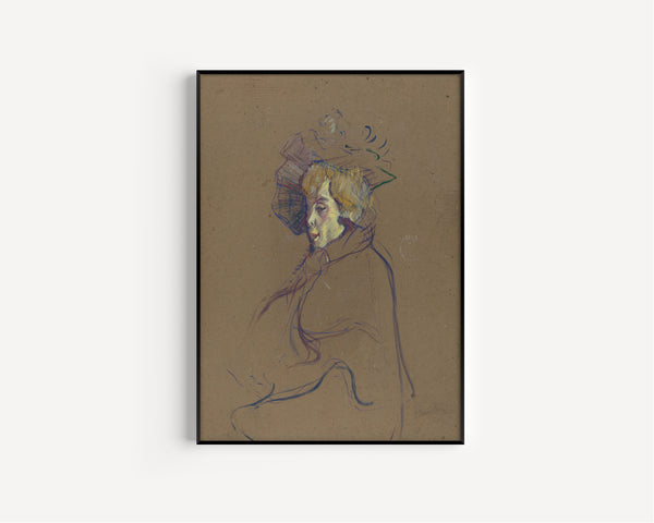 Henri de Toulouse-Lautrec — Jane Avril (Profile in a Plumed Hat) | Fine Art Print