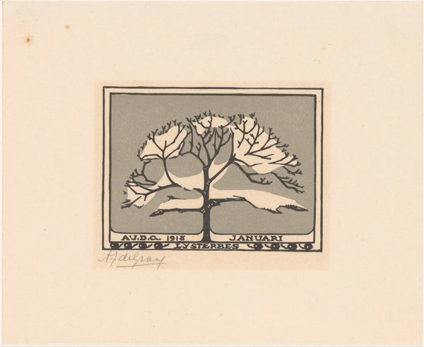 Julie de Graag — January | Woodcut Print