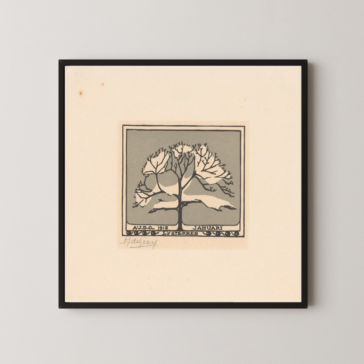 Julie de Graag — January | Woodcut Print