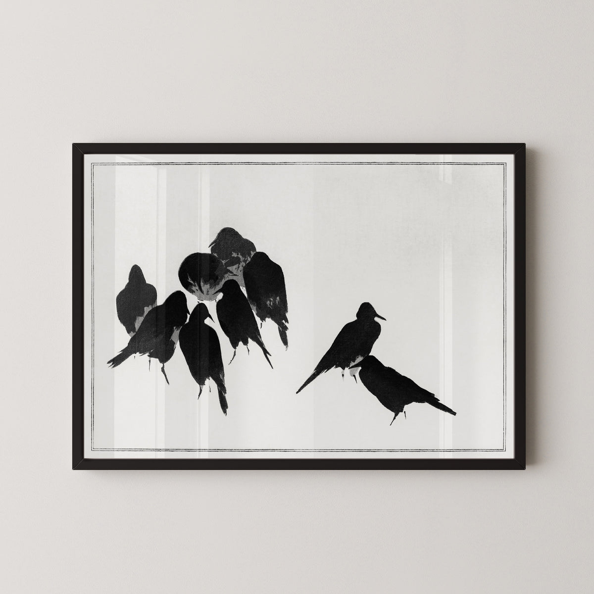 Watanabe Seitei — Japanese Crows | Japanese Bird & Flower Woodblock Print