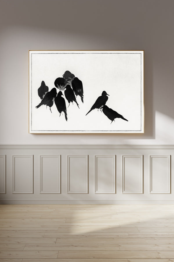 Watanabe Seitei — Japanese Crows | Japanese Bird & Flower Woodblock Print