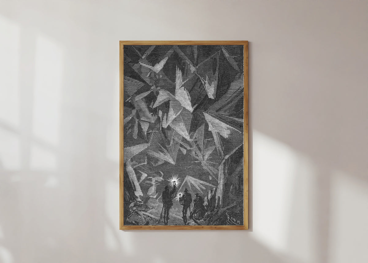 Édouard Riou — Je m'imaginais voyager à travers un diamant (I imagined I was travelling through a diamond) | Vintage Illustration Print