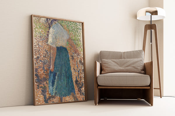 Henri Martin — Jeune femme dans les vignes | Pointillist Portrait Print