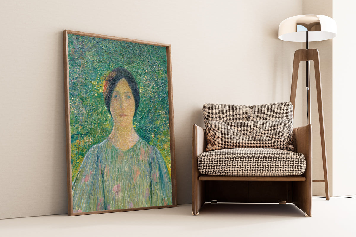 Henri Martin — Jeune femme à la robe fleurie | Fine Art Print
