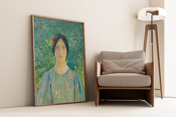 Henri Martin — Jeune femme à la robe fleurie | Fine Art Print