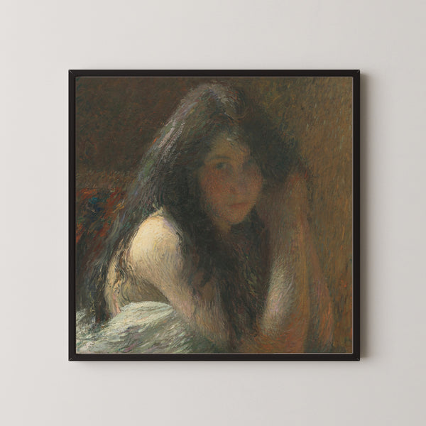 Henri Martin — Jeune femme se coiffant | Pointillist Portrait Print
