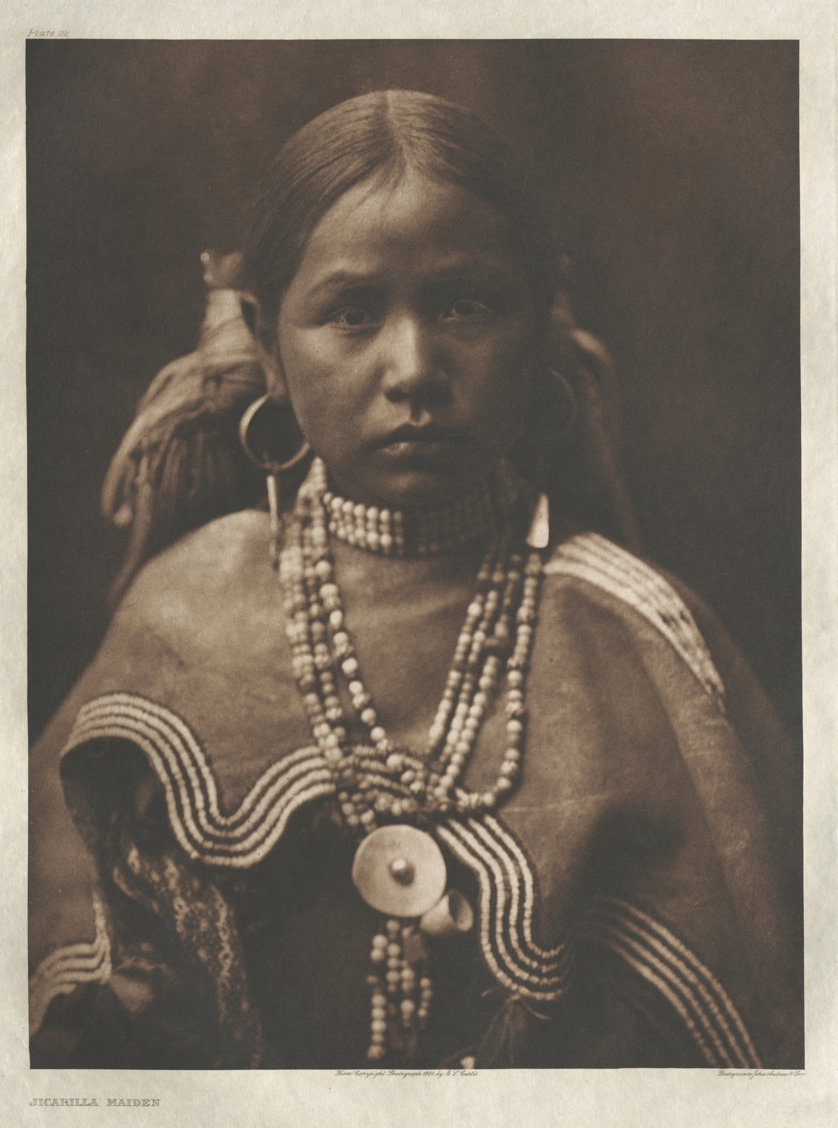 Edward S. Curtis — Jicarilla Maiden | Vintage Photograph Print