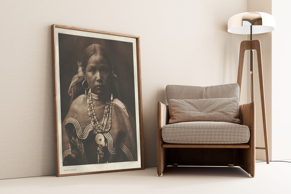 Edward S. Curtis — Jicarilla Maiden | Vintage Photograph Print