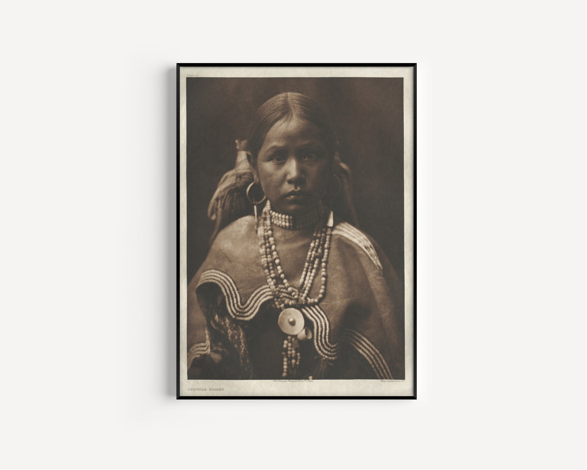 Edward S. Curtis — Jicarilla Maiden | Vintage Photograph Print