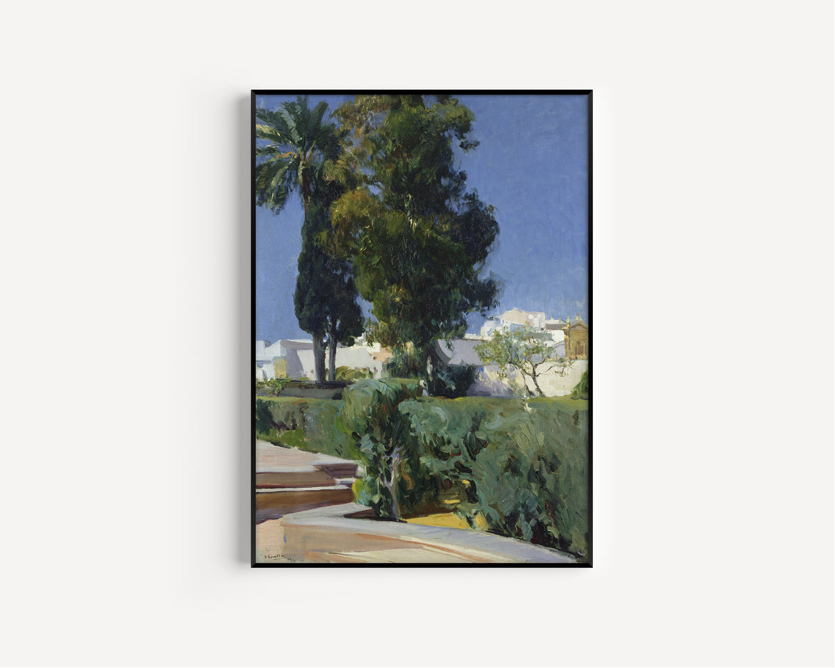 Joaquín Sorolla — Gardens of the Alcázar, Seville | Fine Art Print