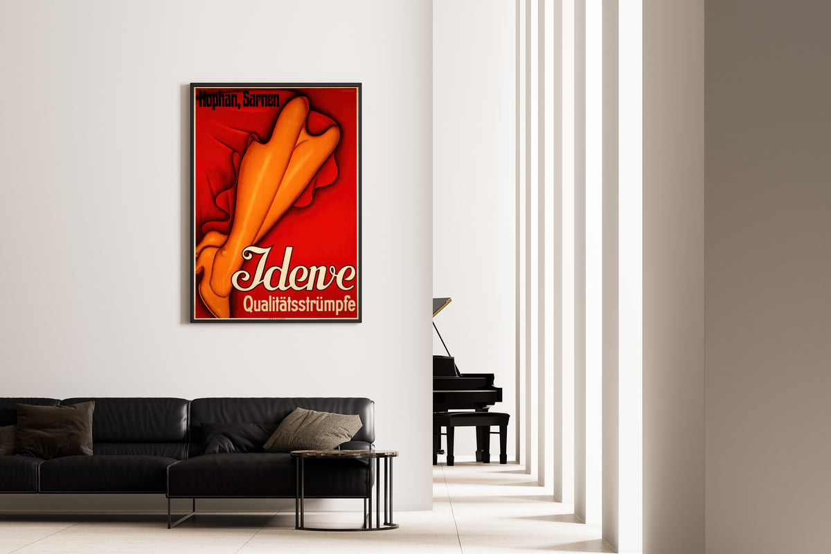 Johannes Handschin — Idene Qualitätsstrümpfe | Vintage Poster Print