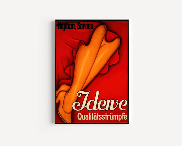 Johannes Handschin — Idene Qualitätsstrümpfe | Vintage Poster Print