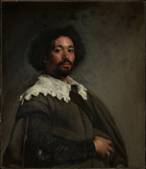 Juan de Pareja by Diego Velázquez — A direct gaze above a broad white collar in muted olive tones