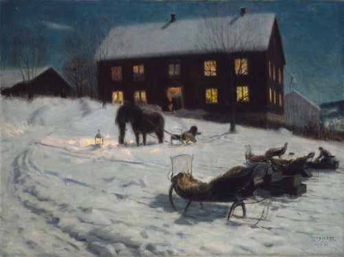 Lars Jorde — Julegilde (Christmas Party) | Christmas Art Print