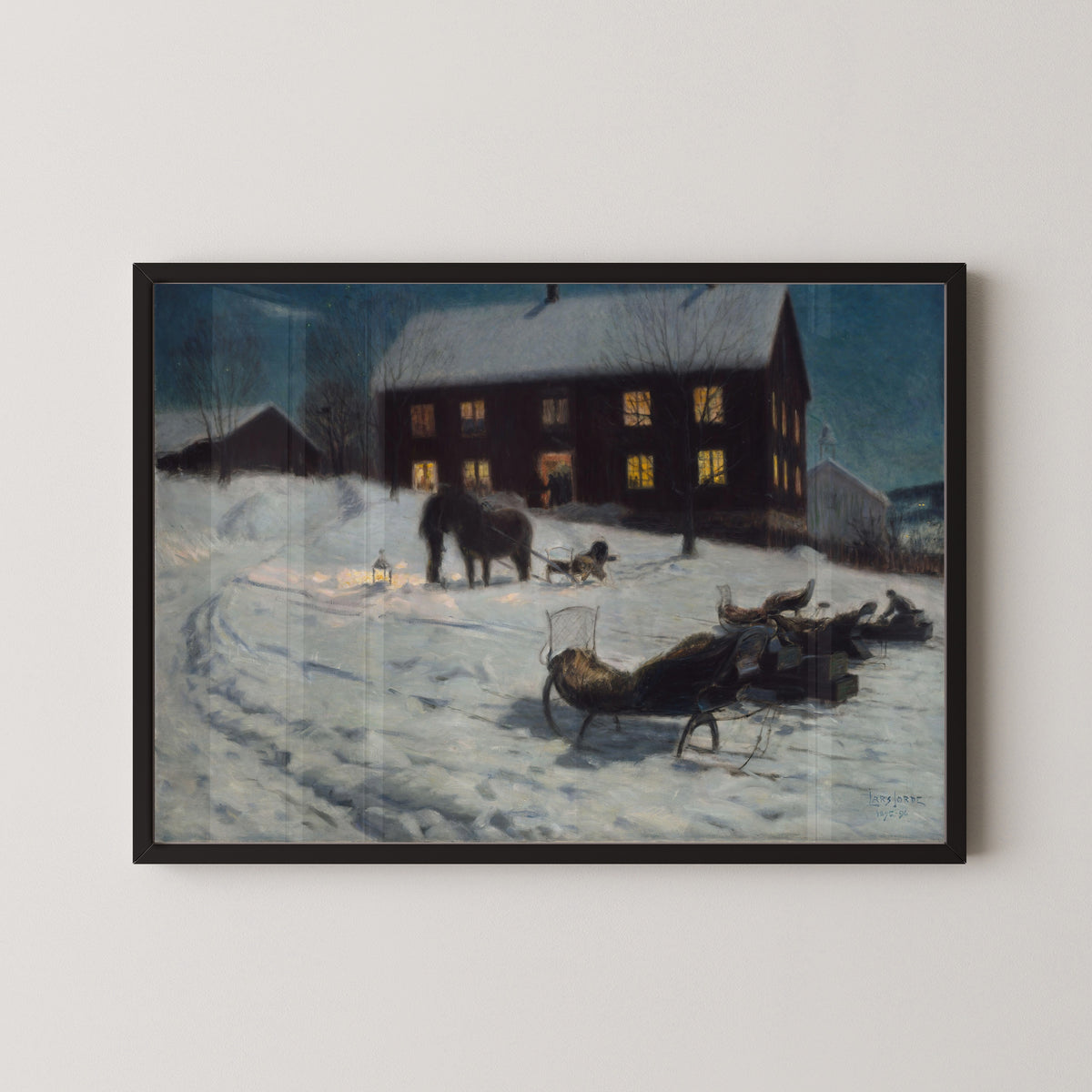 Lars Jorde — Julegilde (Christmas Party) | Christmas Art Print