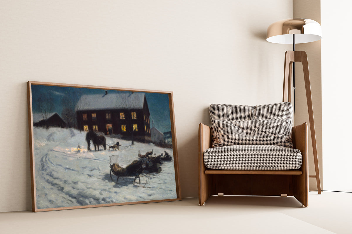 Lars Jorde — Julegilde (Christmas Party) | Christmas Art Print