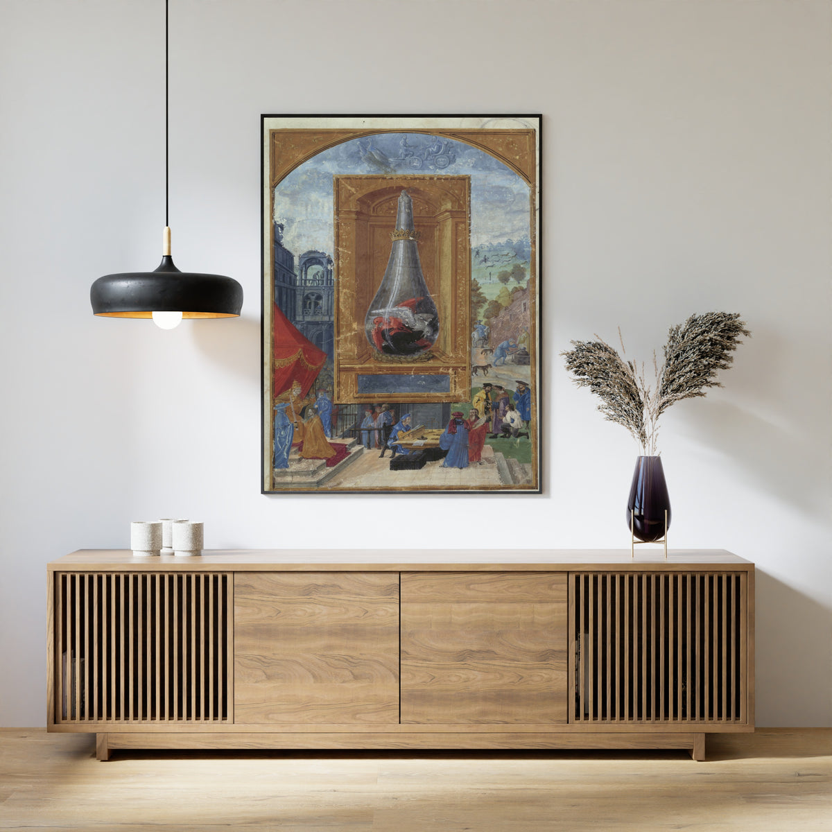 Splendor Solis — Jupiter and His Children | Illuminated Manuscript Print
