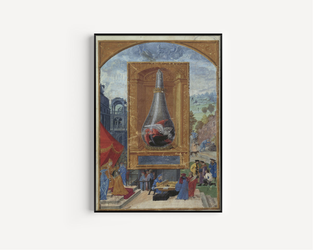 Splendor Solis — Jupiter and His Children | Illuminated Manuscript Print
