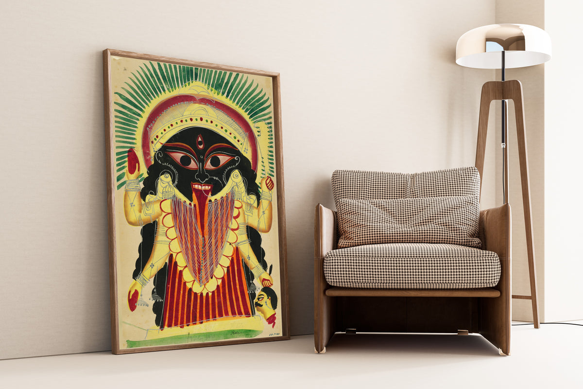 Kalighat painter — Kali | Kalighat Painting Print