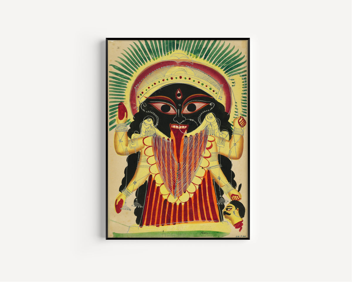 Kalighat painter — Kali | Kalighat Painting Print