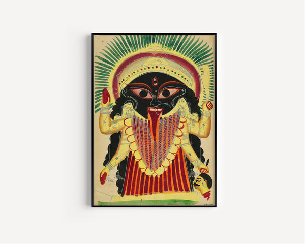 Kalighat painter — Kali | Kalighat Painting Print