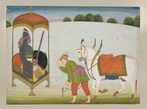 Guler school — Kalki Avatar, the Future Incarnation of Vishnu | Indian Miniature Painting Print