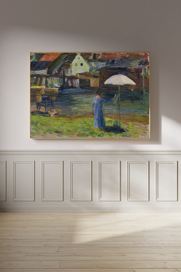 Wassily Kandinsky — Kallmuenz - Gabriele Muenter Painting I | Expressionist Fine Art Print
