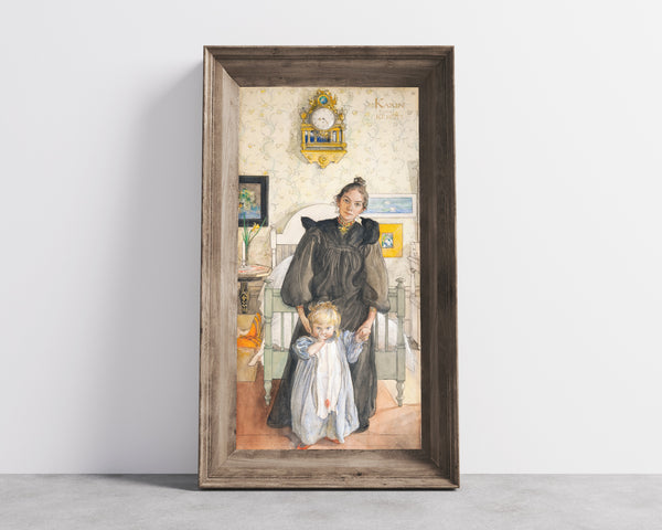 Carl Larsson — Karin and Kersti | Swedish Watercolour Print