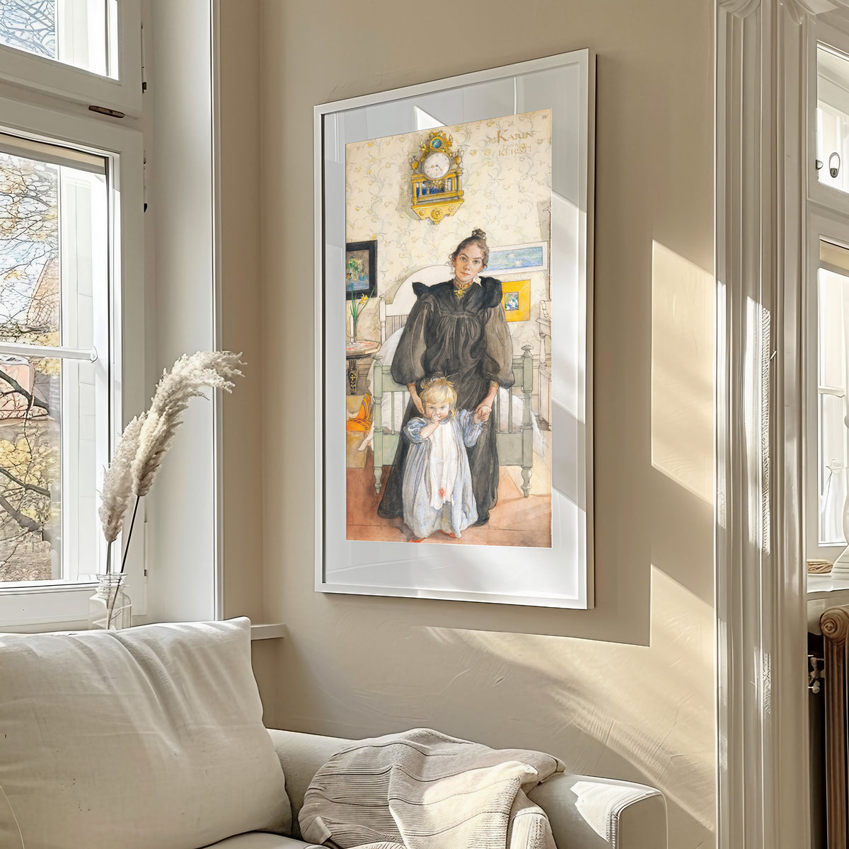 Carl Larsson — Karin and Kersti | Swedish Watercolour Print