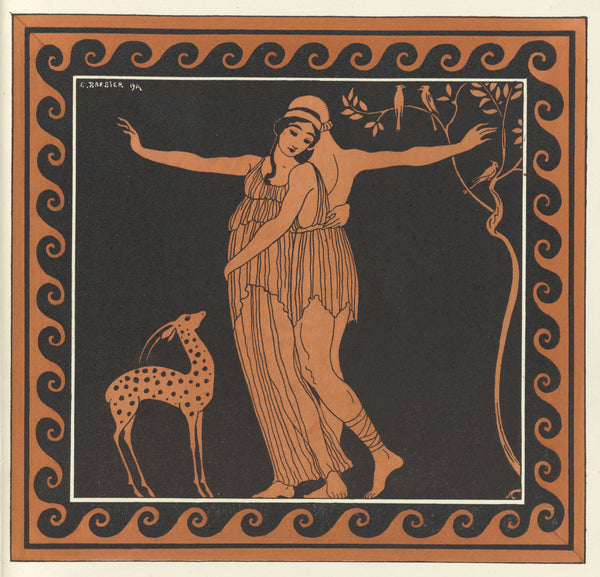 George Barbier — Karsavina and Nijinsky in Daphnis and Chloe | Art Deco Print