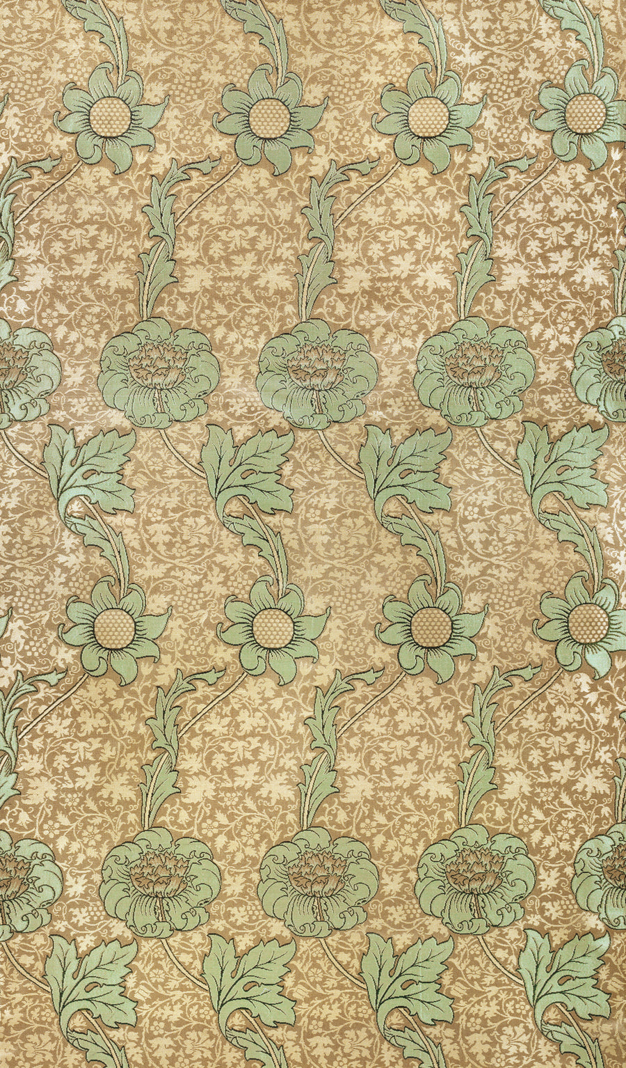 William Morris — Kennet | Botanical Art Print shown to scale on a wall above a sofa