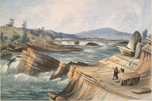 John Mix Stanley — Kettle Falls, Columbia River | Landscape Fine Art Print