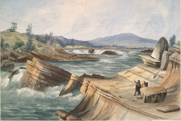 John Mix Stanley — Kettle Falls, Columbia River | Landscape Fine Art Print