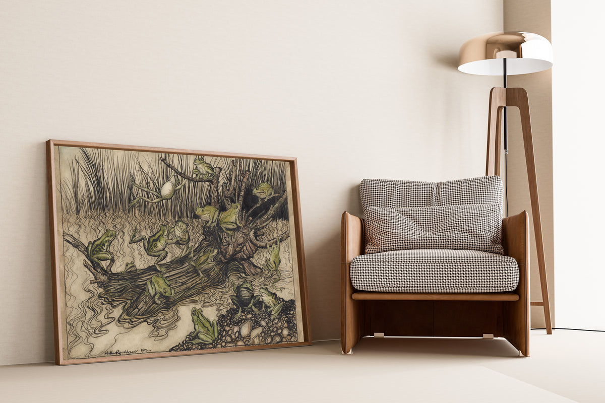 Arthur Rackham — King Log | Fable Illustration Print