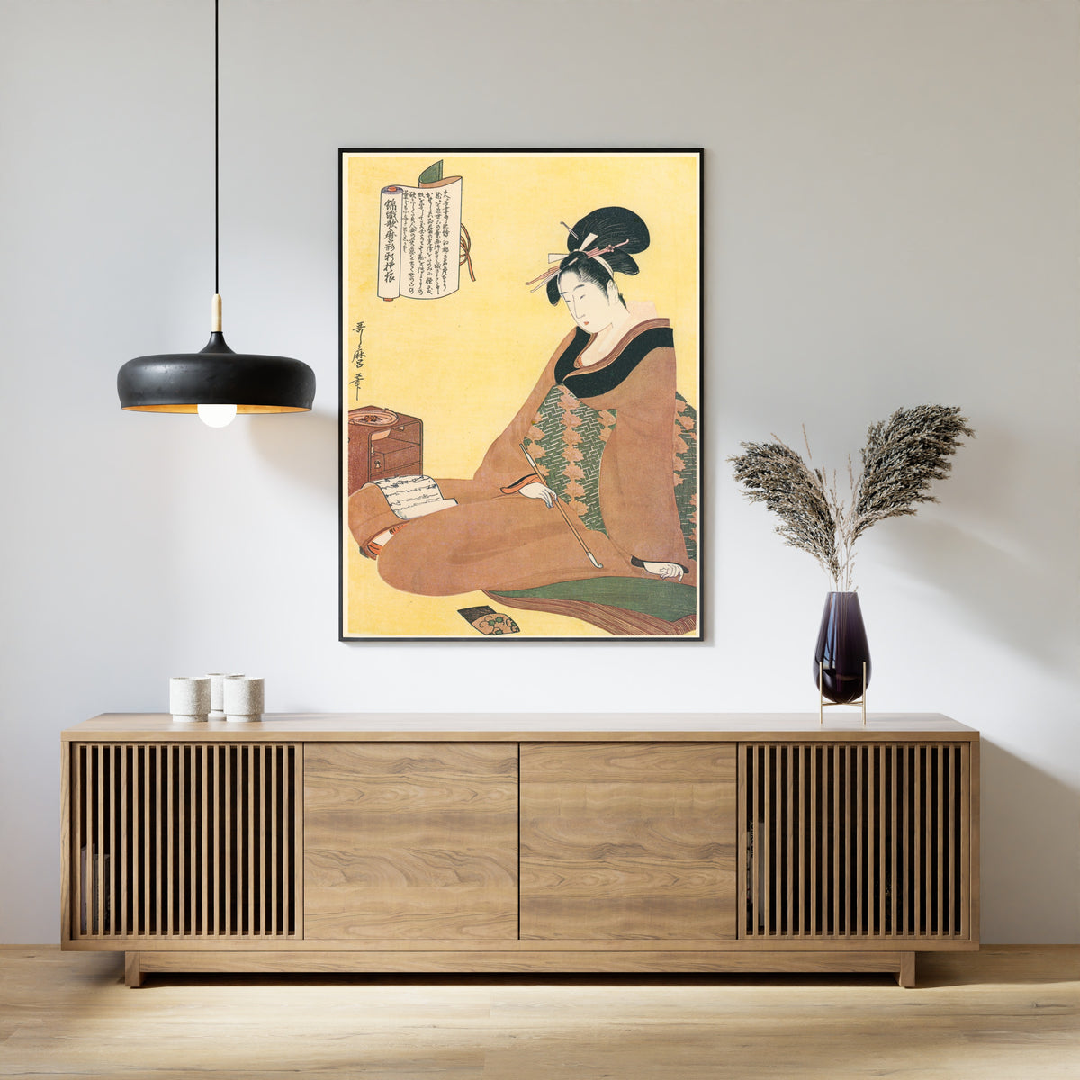 Kitagawa Utamaro — After the Utamaro Fashion – Reading a Letter | Japanese Woodblock Print (Ukiyo-e)