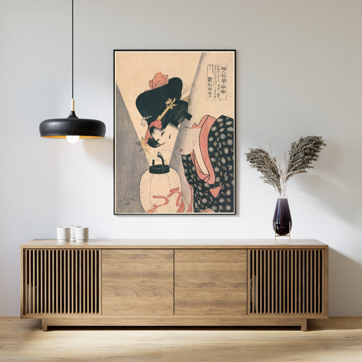 Kitagawa Utamaro — Woman with Lantern | Japanese Woodblock Print (Ukiyo-e)