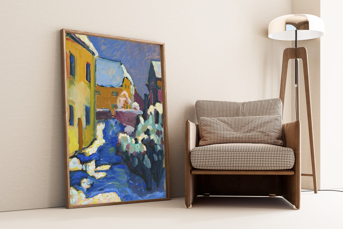 Wassily Kandinsky — Kochel - Cemetery and Vicarage | Expressionist Fine Art Print