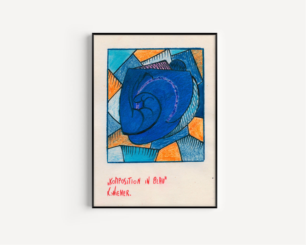 Karl Wiener — Komposition in Blau (Composition in Blue) | Modernist Art Print