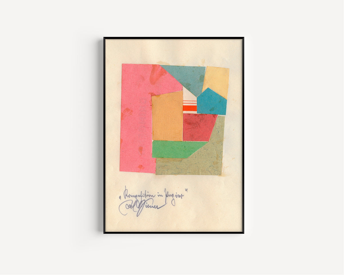Karl Wiener — Komposition in Papier (Composition in Paper) | Collage Art Print