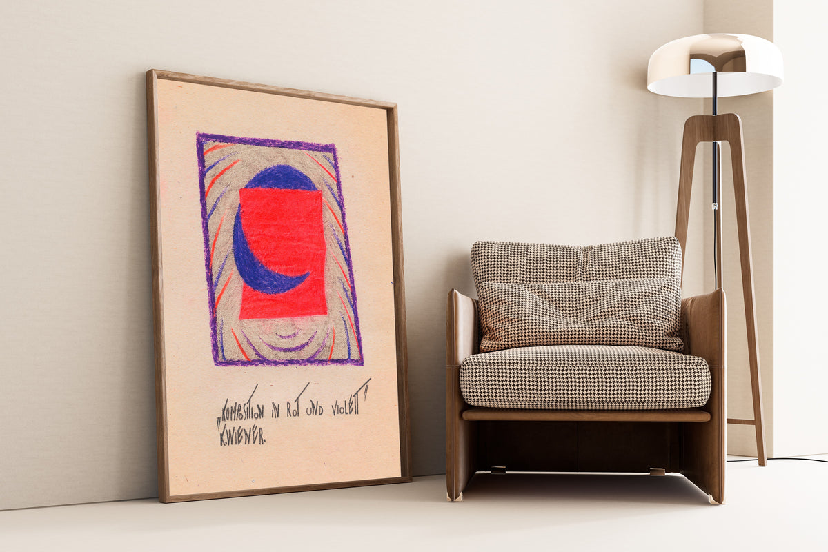 Karl Wiener — Komposition in Rot und Violett (Composition in Red and Violet) | Modernist Art Print