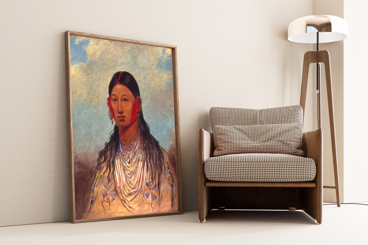George Catlin — Koon-za-ya-me, Female War Eagle | Western Art Print