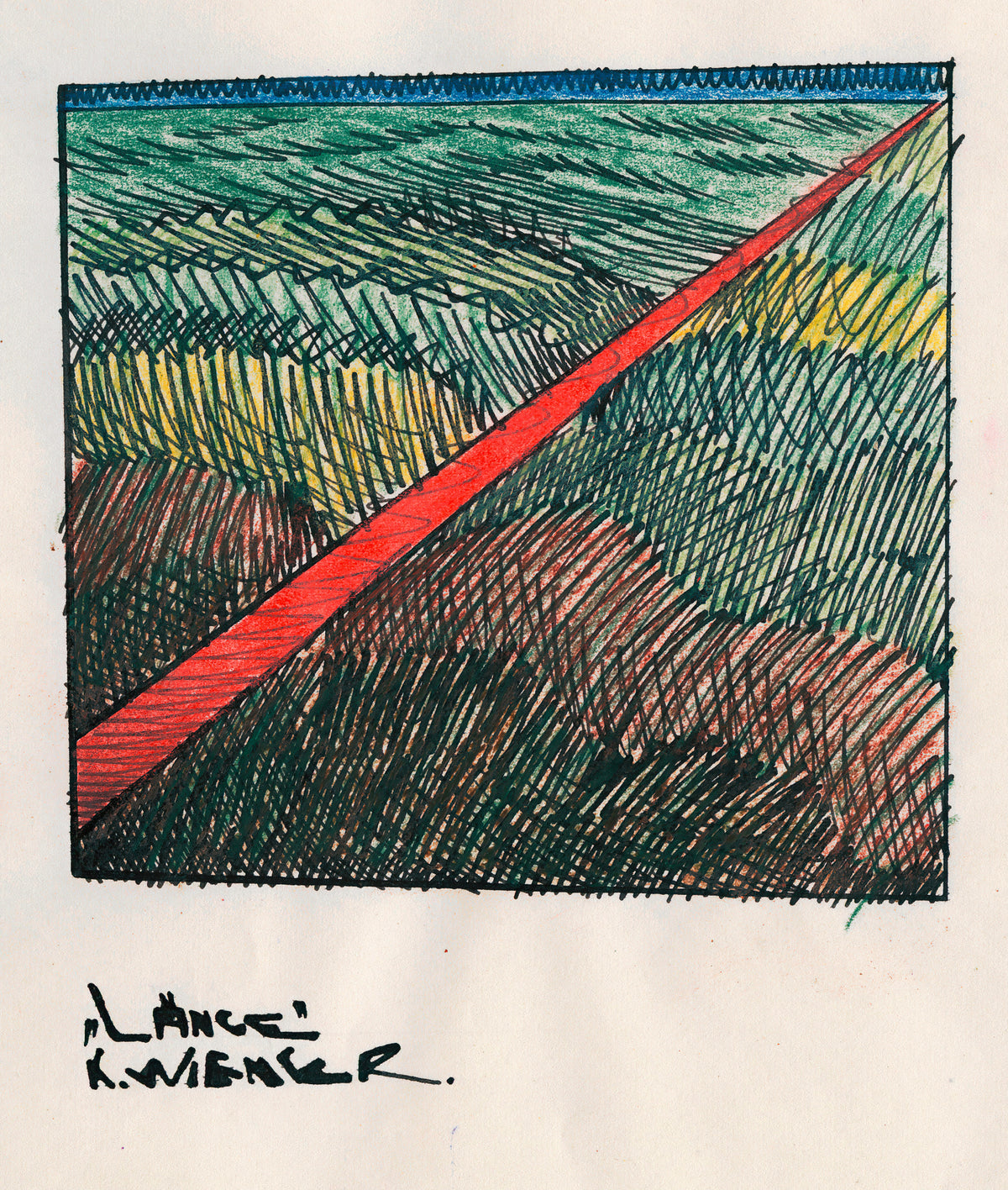 Karl Wiener — Länge (Length) | Modernist Landscape Print