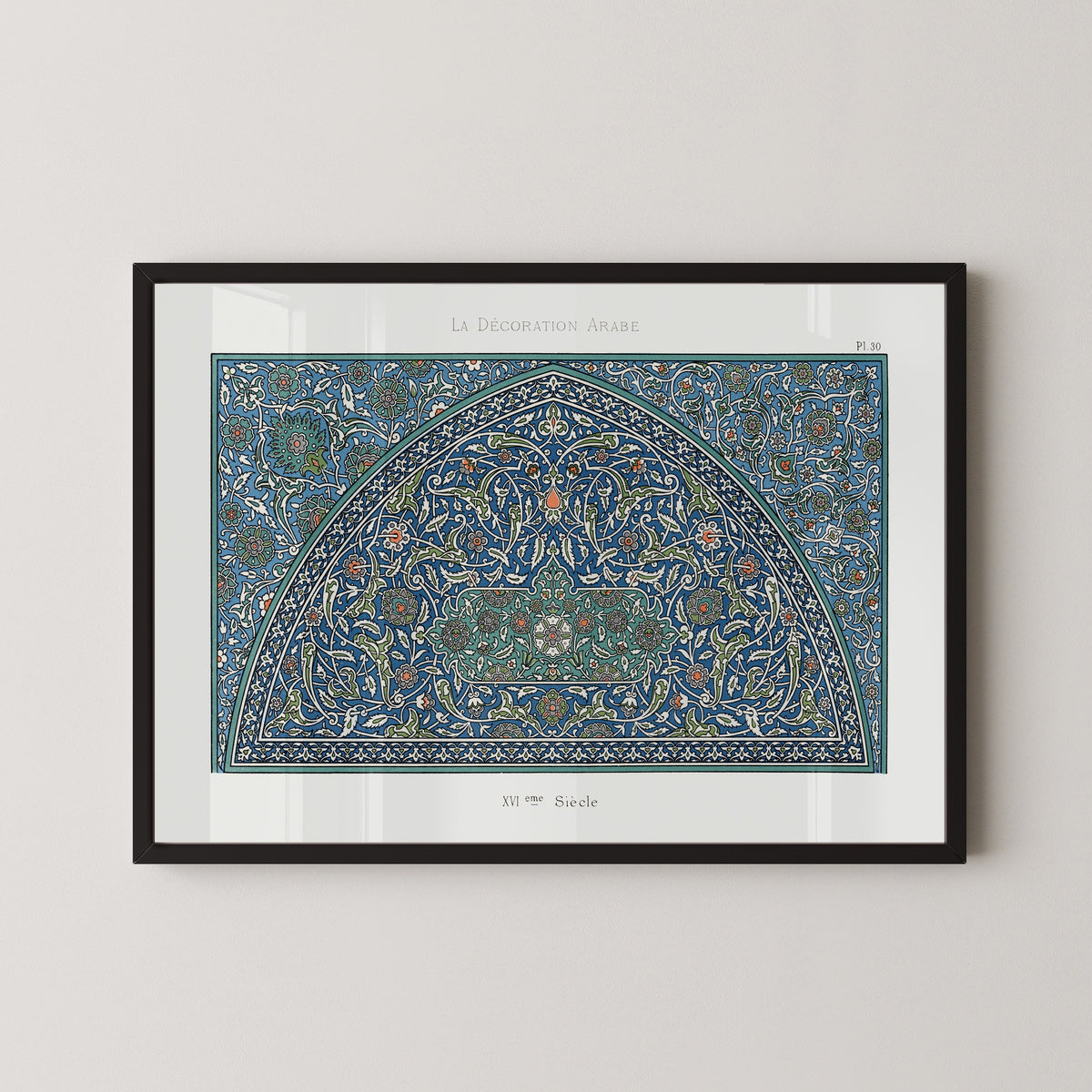 Émile Prisse d'Avennes — La Décoration Arabe, Plate 30 | Ornament Plate Print