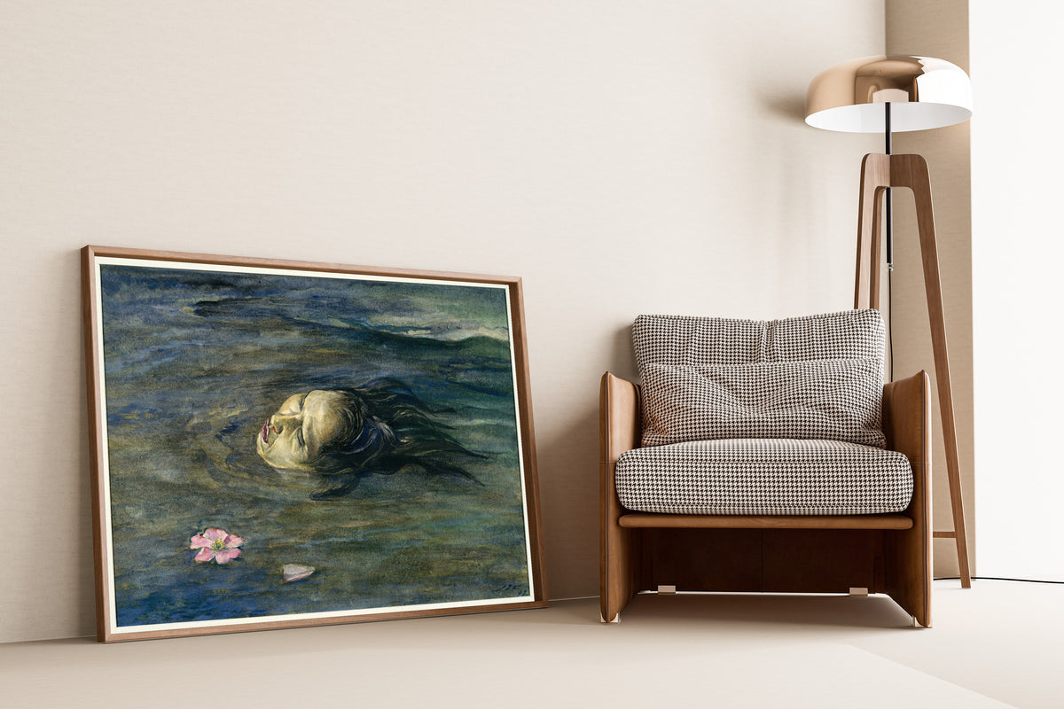 John La Farge — The Strange Thing Little Kiosai Saw in the River | Symbolist Art Print