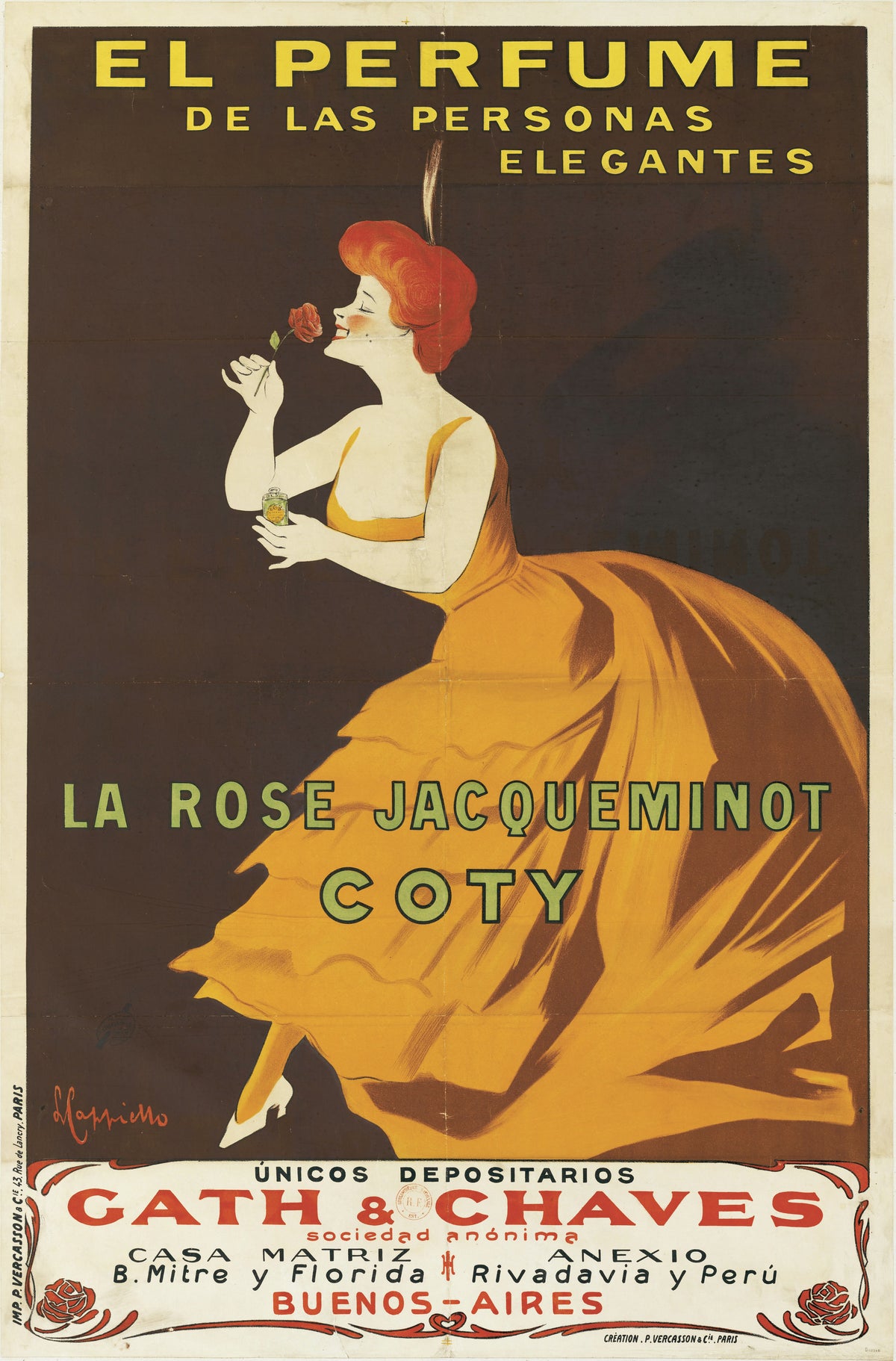 Leonetto Cappiello — La Rose Jacqueminot Coty | Vintage Poster Print