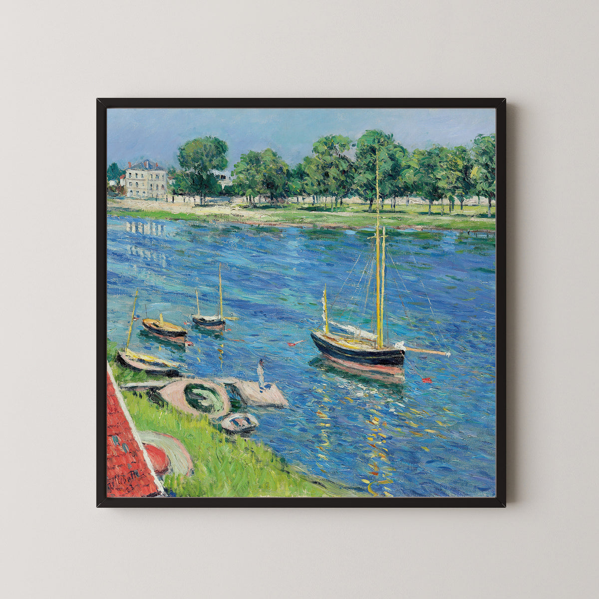 Gustave Caillebotte — La Seine à Argenteuil, bateaux au mouillage | Fine Art Print