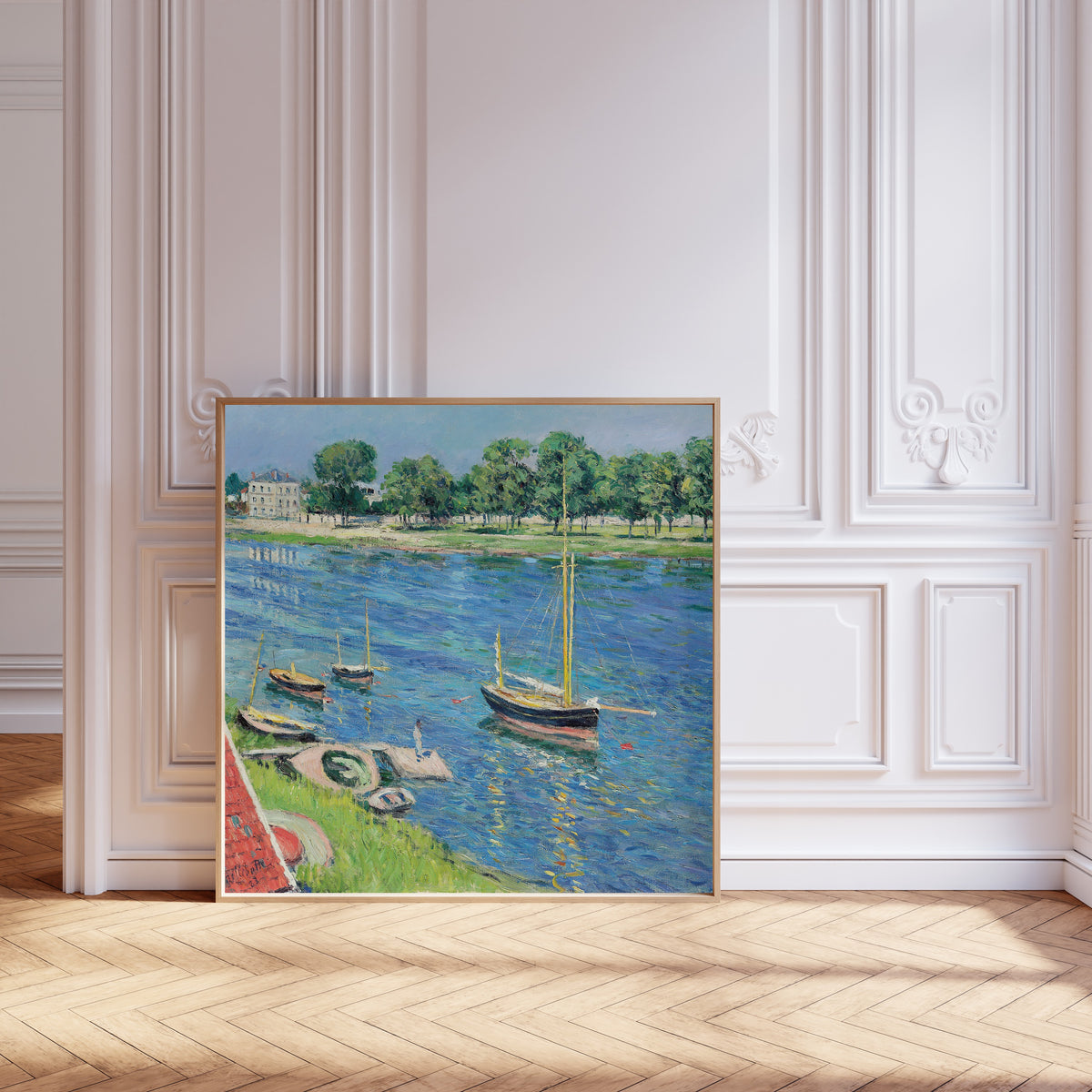 Gustave Caillebotte — La Seine à Argenteuil, bateaux au mouillage | Fine Art Print