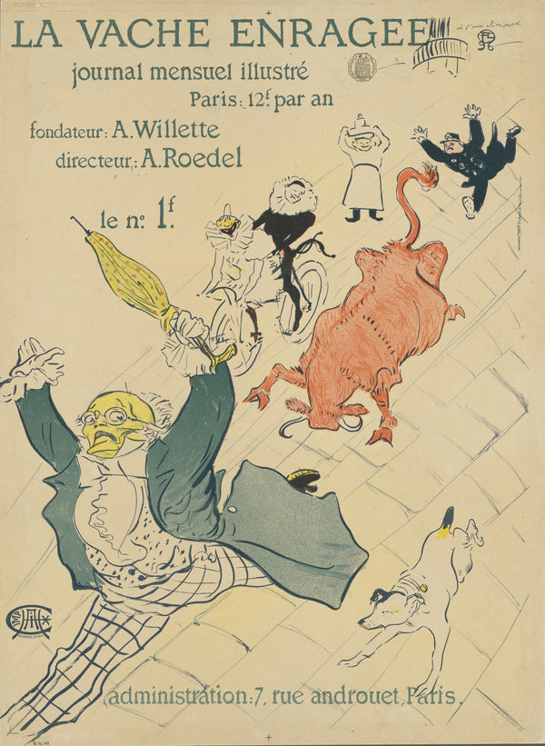 Henri de Toulouse-Lautrec — La Vache Enragée | Vintage Poster Print